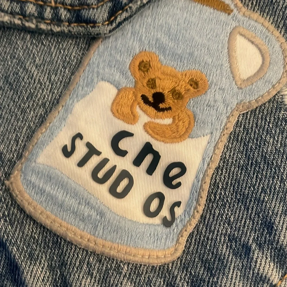 Acne Studios Vase Graphic Appliqué Denim Jacket Grant Levy-Lucero Art-to-Wear OS - Picture 16 of 16